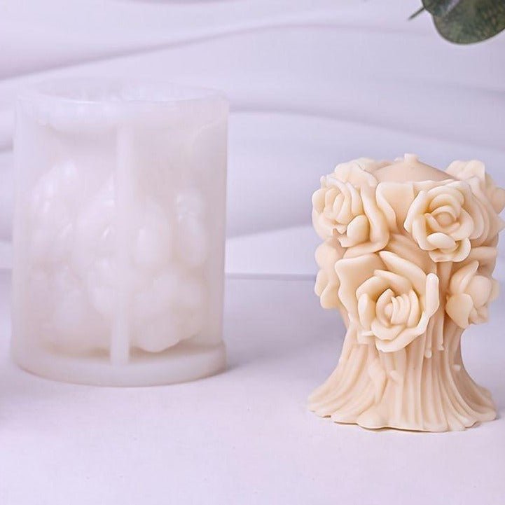 Lyba Mould 3D Rose Candle Silicone Candle Mould - Bakeware India