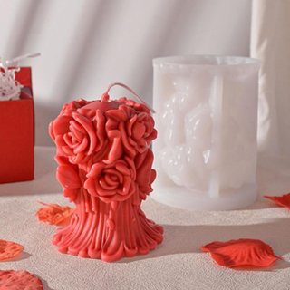 Lyba Mould 3D Rose Candle Silicone Candle Mould - Bakeware India