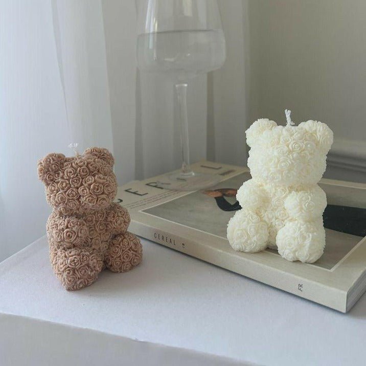 Lyba Mould 3D Rose Teddy bear candle Mould - Bakeware India