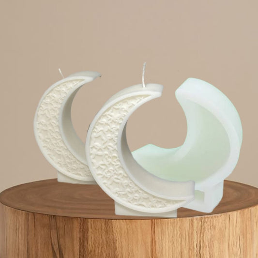 Lyba Mould 3D Star Ramadan Eid Design Moon Candle Silicone Mould - Bakeware India
