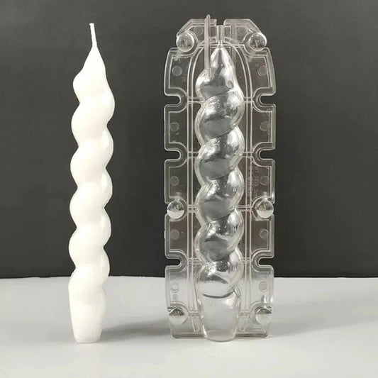Lyba Mould 3D Twist Pillar Polycarbonate Candle Mould - Bakeware India