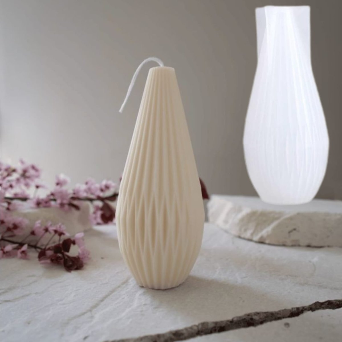 Lyba Mould Geometric 3D Pear Lantern Shape Resin Epoxy Chocolate Cake Mould - Bakeware India