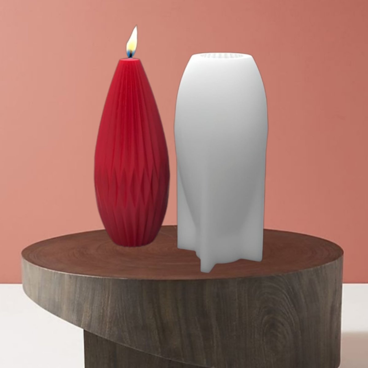 Lyba Mould Geometric 3D Pear Lantern Shape Resin Epoxy Chocolate Cake Mould - Bakeware India