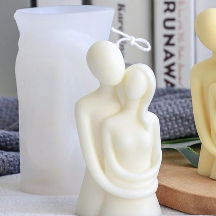 Lyba Mould Hugging Couple Body Candle Silicone Mould - Bakeware India