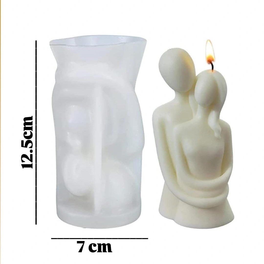 Lyba Mould Hugging Couple Body Candle Silicone Mould - Bakeware India