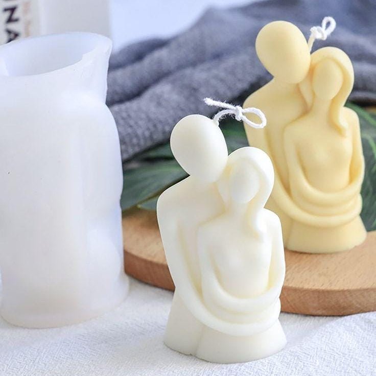 Lyba Mould Hugging Couple Body Candle Silicone Mould - Bakeware India