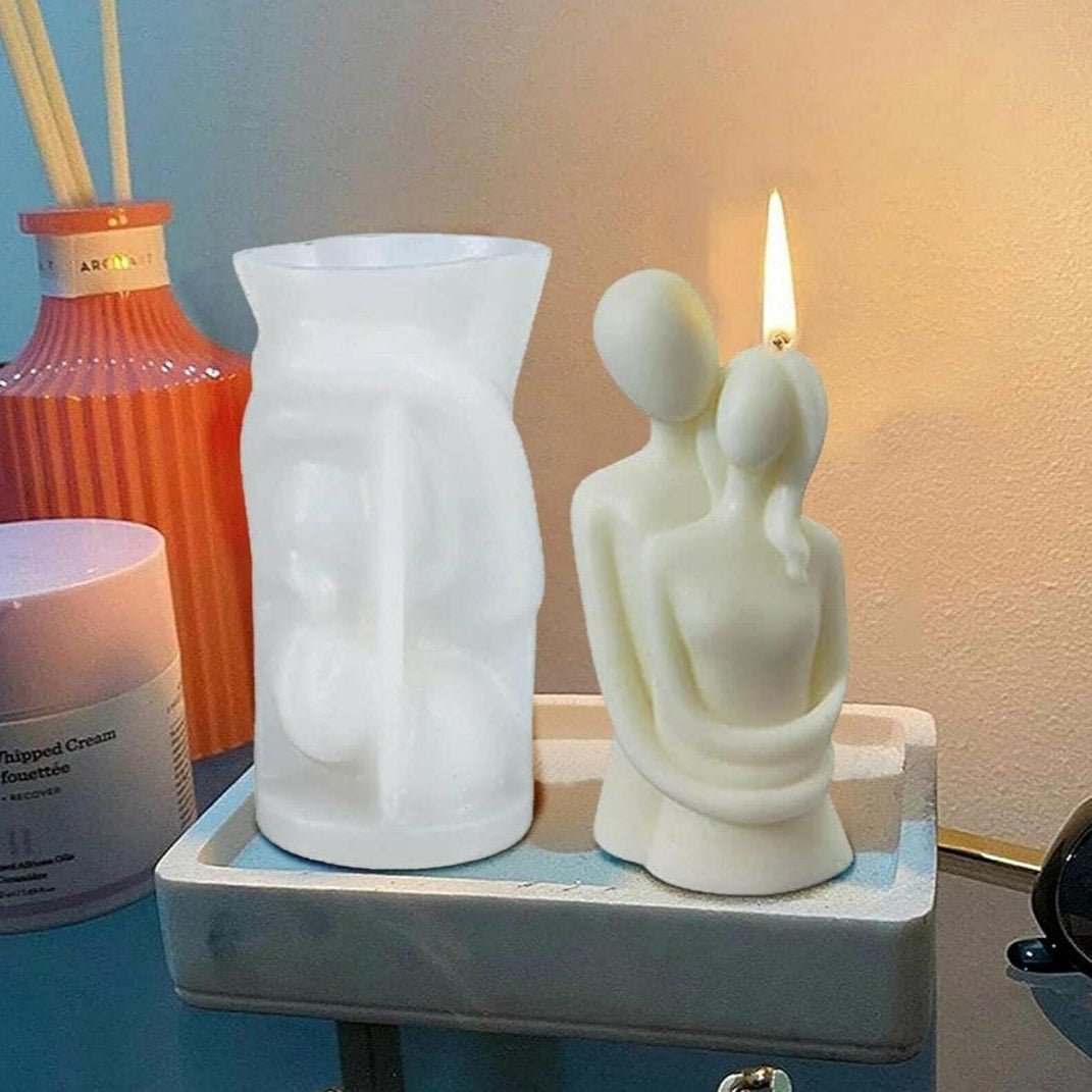 Lyba Mould Hugging Couple Body Candle Silicone Mould - Bakeware India