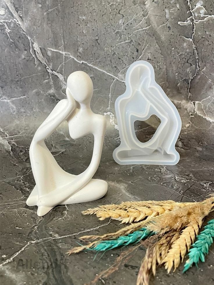 Lyba Mould Human Body Abstract Sculpture Resin Candle Silicone Mould - Bakeware India