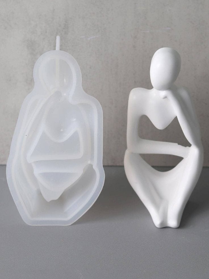 Lyba Mould Human Body Abstract Sculpture Resin Candle Silicone Mould - Bakeware India