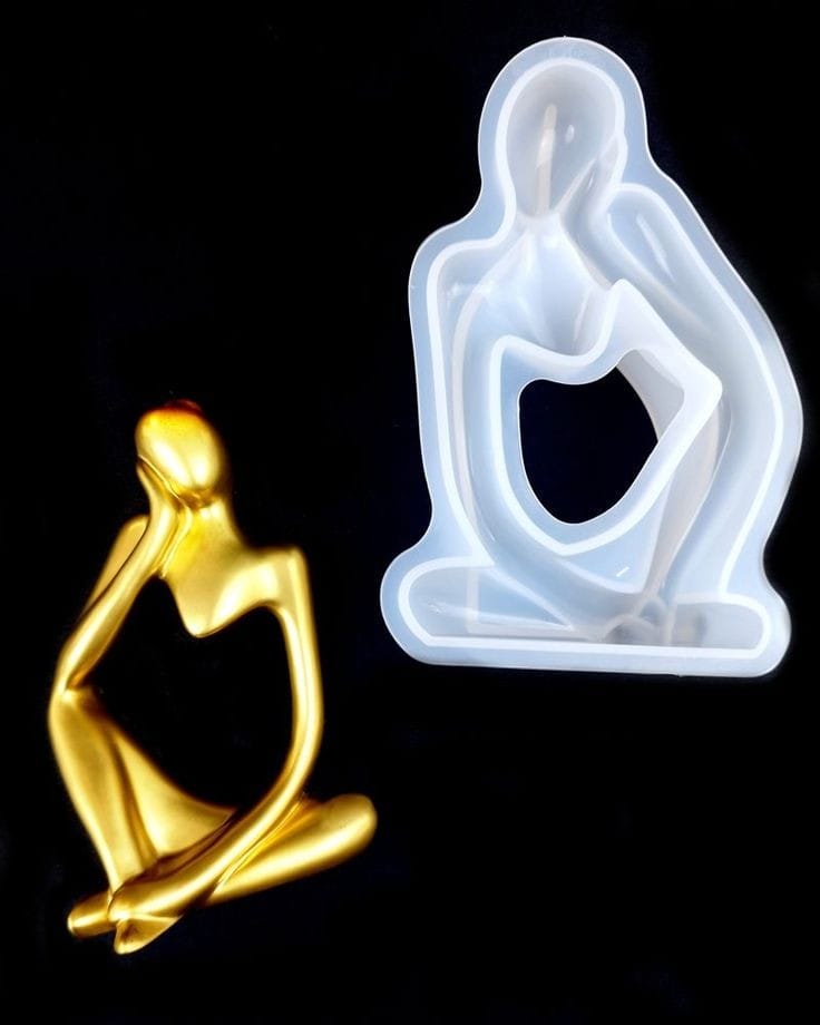 Lyba Mould Human Body Abstract Sculpture Resin Candle Silicone Mould - Bakeware India