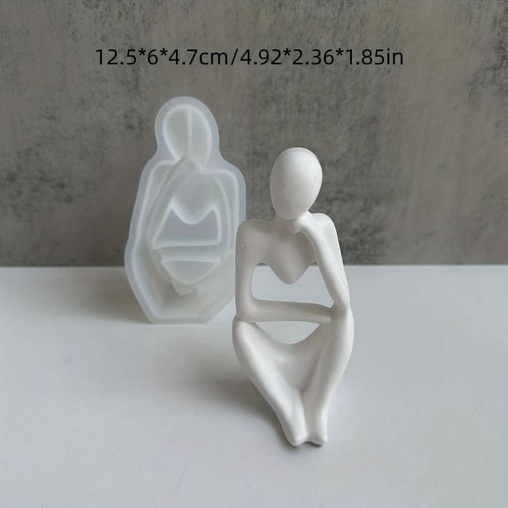 Lyba Mould Human Body Abstract Sculpture Resin Candle Silicone Mould - Bakeware India