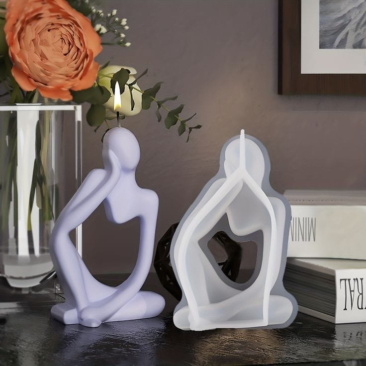 Lyba Mould Human Body Abstract Sculpture Resin Candle Silicone Mould - Bakeware India