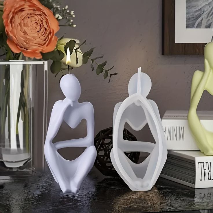 Lyba Mould Human Body Abstract Sculpture Resin Candle Silicone Mould - Bakeware India