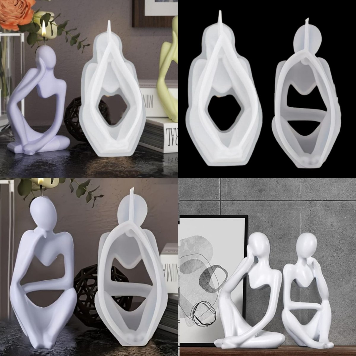 Lyba Mould Human Body Abstract Sculpture Resin Candle Silicone Mould - Bakeware India