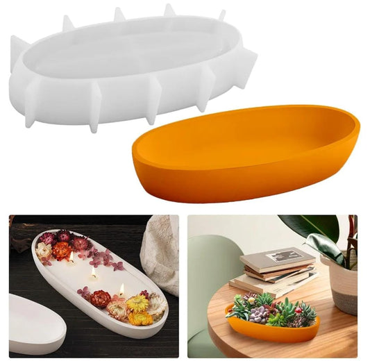 Lyba Mould Oval Boat Jar Resin Candle Silicone Mould - Bakeware India