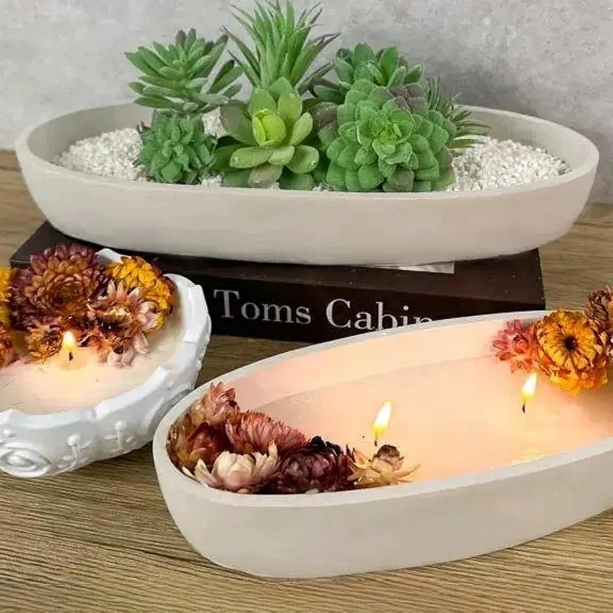 Lyba Mould Oval Boat Jar Resin Candle Silicone Mould - Bakeware India