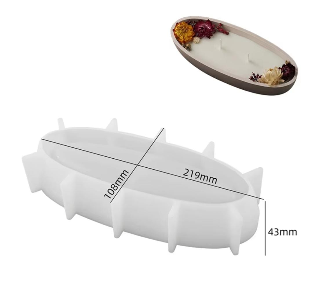 Lyba Mould Oval Boat Jar Resin Candle Silicone Mould - Bakeware India