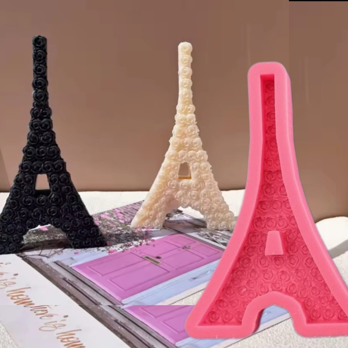Lyba Mould Paris Eiffel Tower Candle Silicone Mould - Bakeware India
