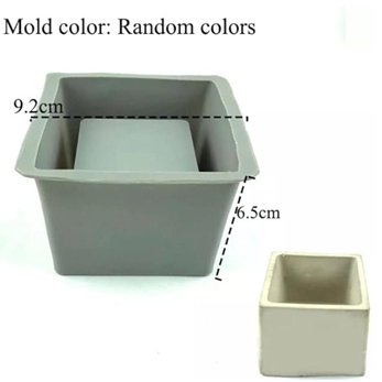 Lyba Mould Square Jar Pot Planter Concrete Candle Resin Silicone Mould - Bakeware India