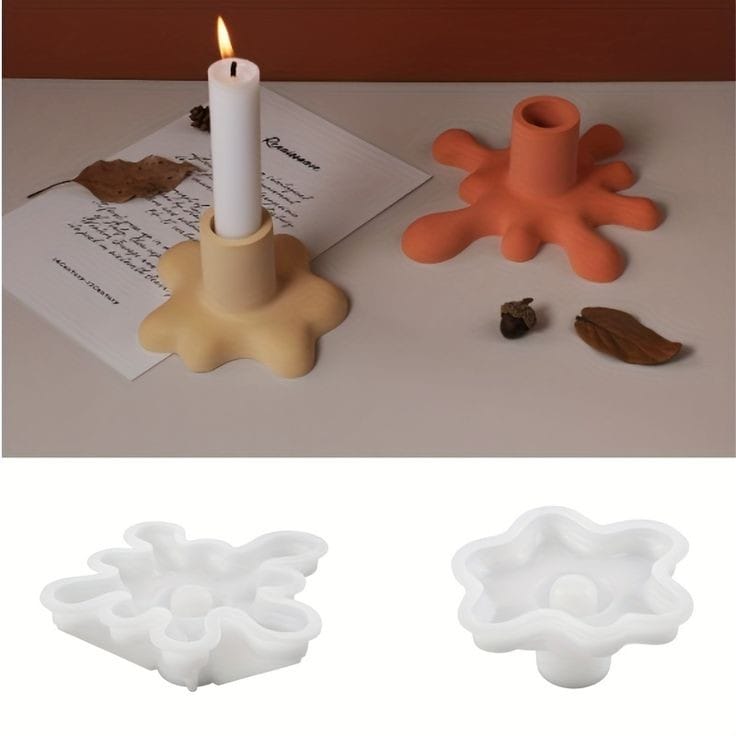 Lyba Mould Taper Candle Holder & Coaster Candle Silicone Mould - Bakeware India