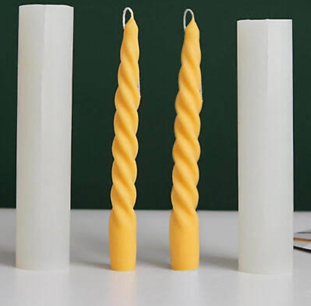 Lyba Mould Twist Tapered Pillar Candle Silicone Mould - Bakeware India