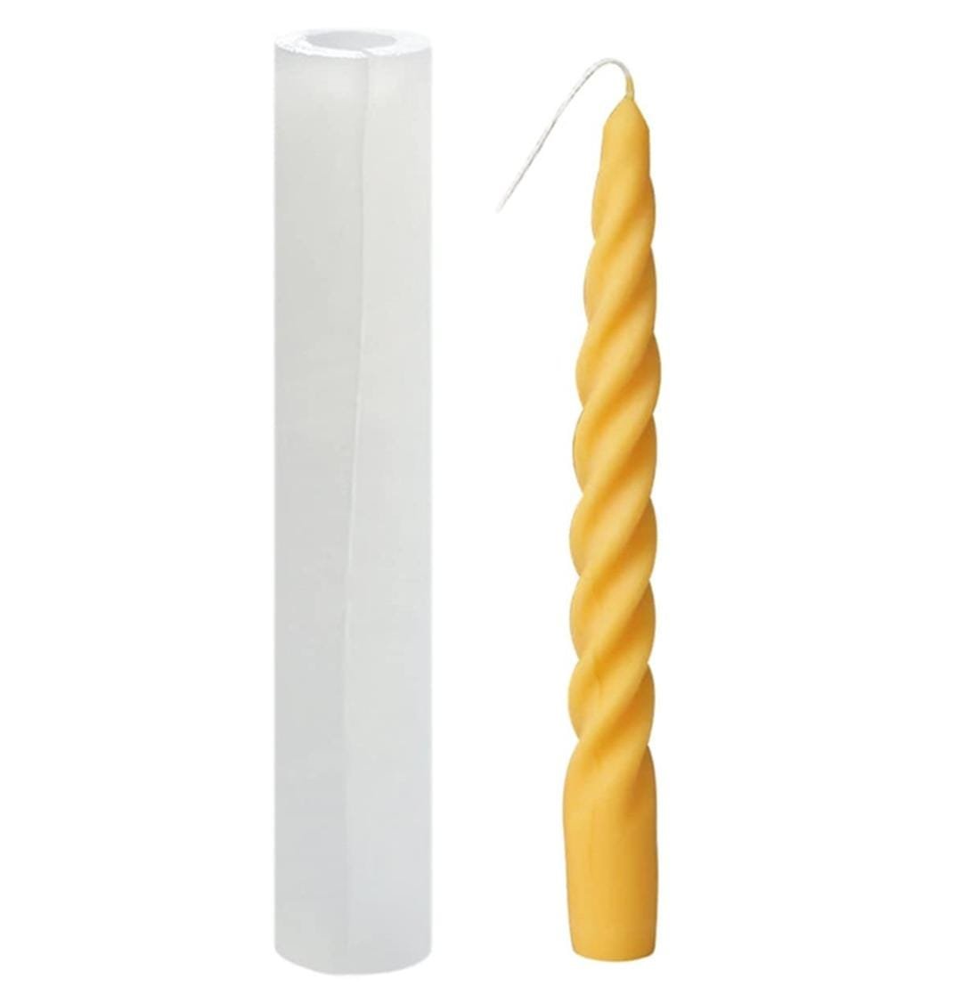 Lyba Mould Twist Tapered Pillar Candle Silicone Mould - Bakeware India