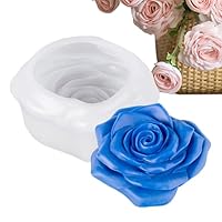 Lyba Moulds 3D Bloom Rose Flower Silicone Candle Mould - Bakeware India