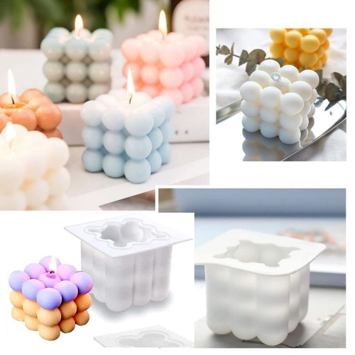 Lyba moulds 3D Bubble Candle Silicone Mould , Single cavity - Bakeware India