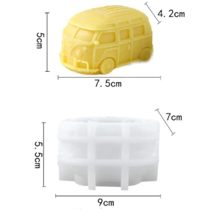 Lyba moulds 3D Bus Candle Silicone Mould - Bakeware India