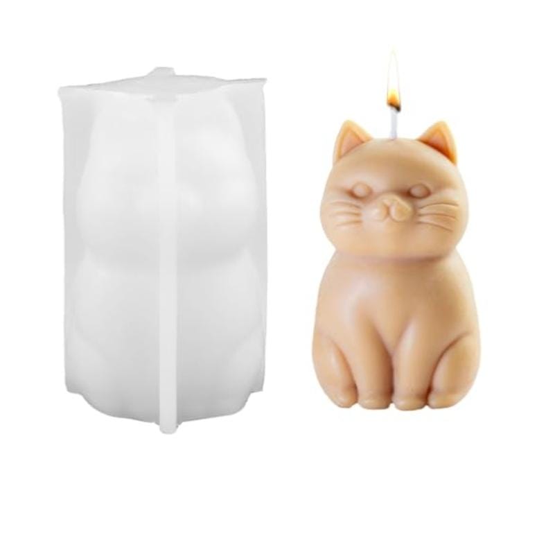 Lyba Moulds 3D Cat Chocolate Candle Silicone Mould - Bakeware India