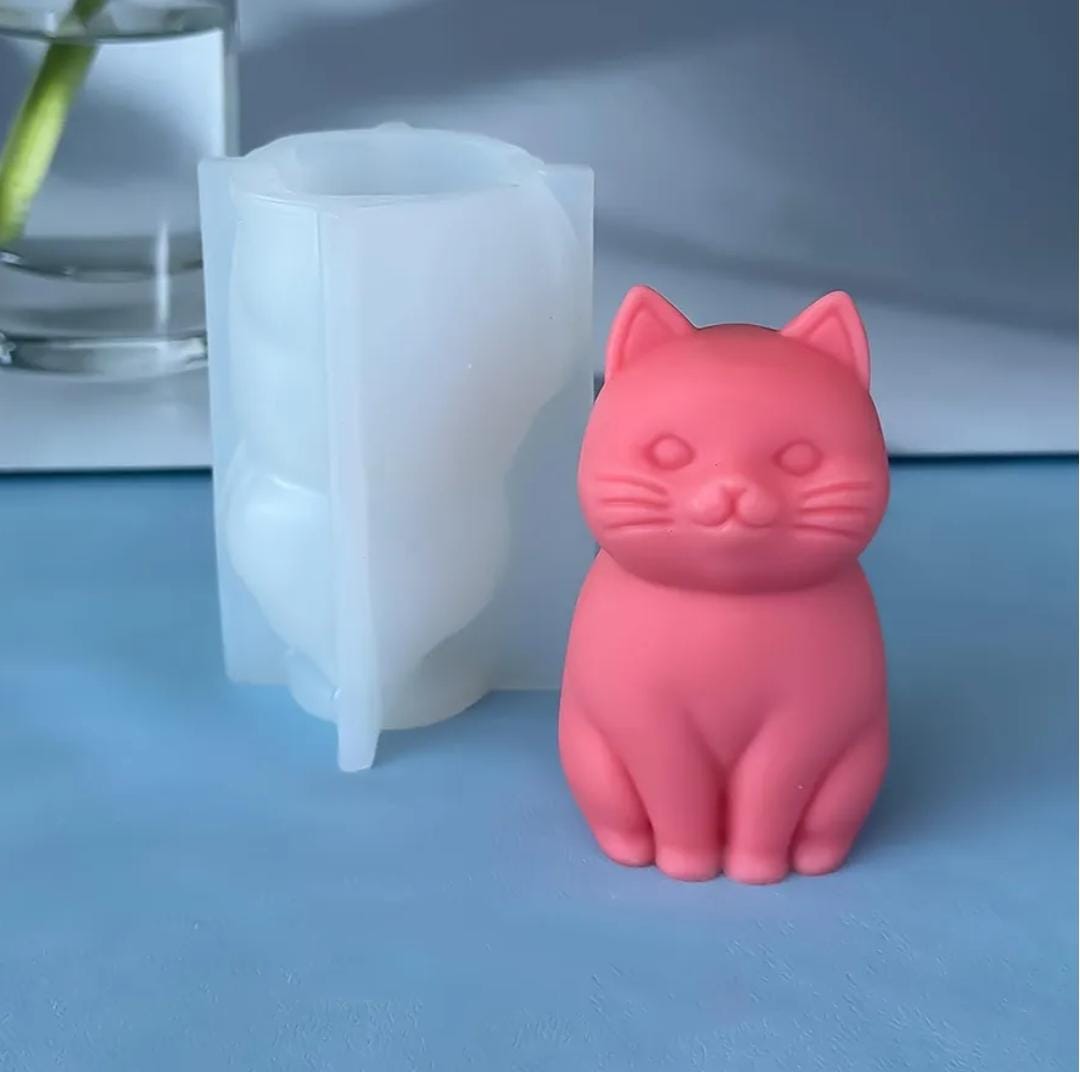Lyba Moulds 3D Cat Chocolate Candle Silicone Mould - Bakeware India