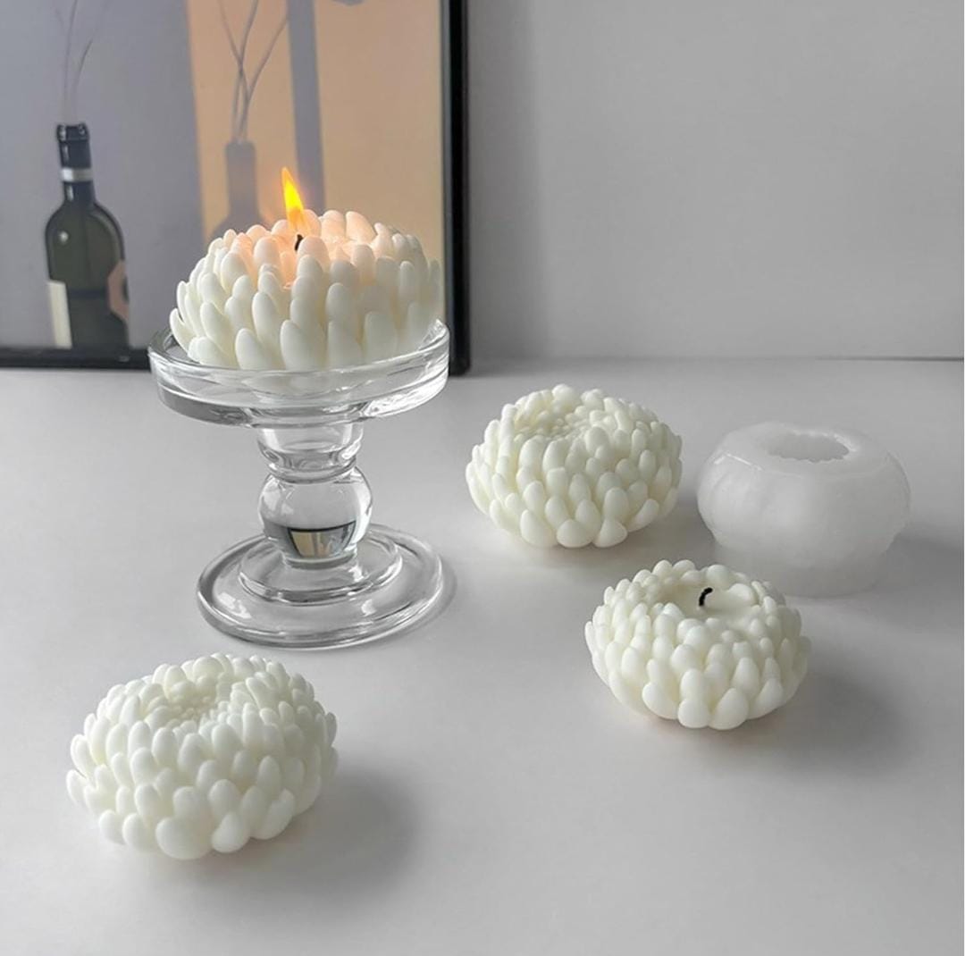 Lyba moulds 3D Chrysanthemum Flower Silicone Mould for Candle Chocolate - Bakeware India