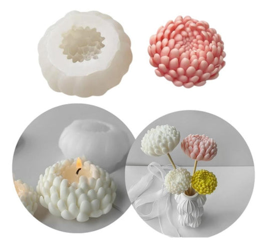 Lyba moulds 3D Chrysanthemum Flower Silicone Mould for Candle Chocolate - Bakeware India