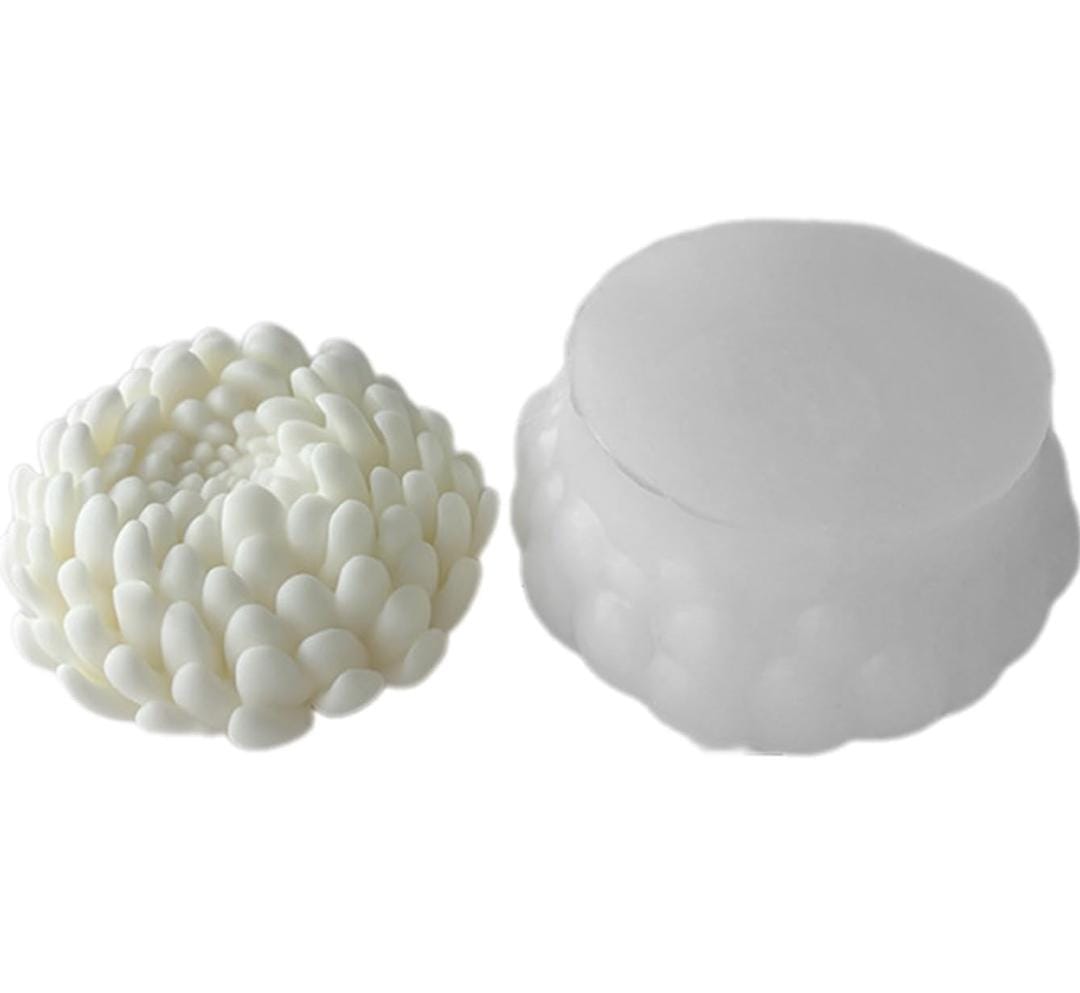 Lyba moulds 3D Chrysanthemum Flower Silicone Mould for Candle Chocolate - Preorder 25th Feb Dispatch - Bakeware India