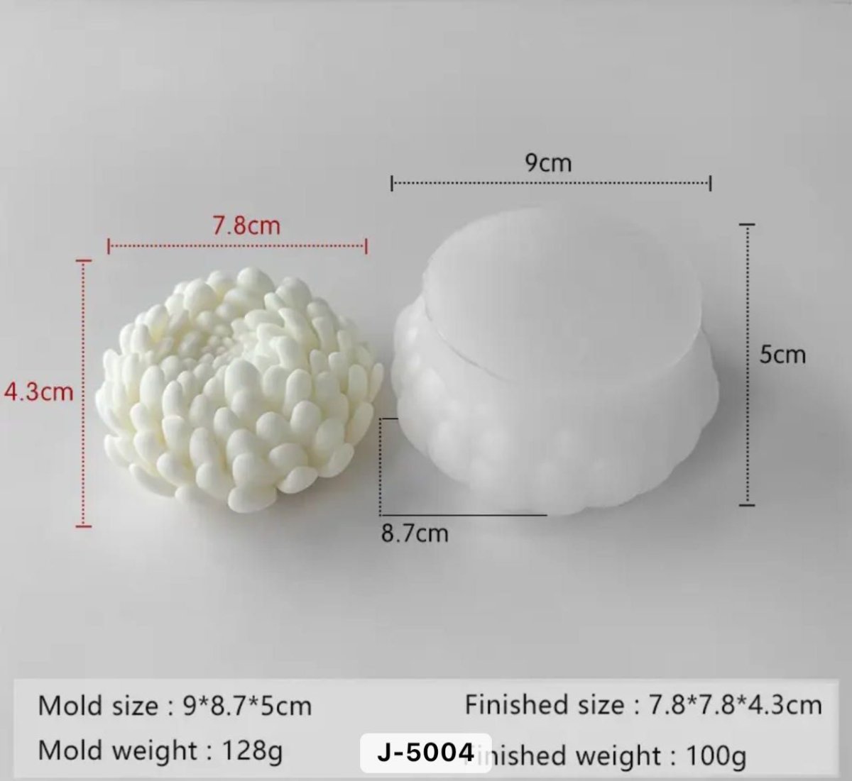 Lyba moulds 3D Chrysanthemum Flower Silicone Mould for Candle Chocolate - Preorder 25th Feb Dispatch - Bakeware India