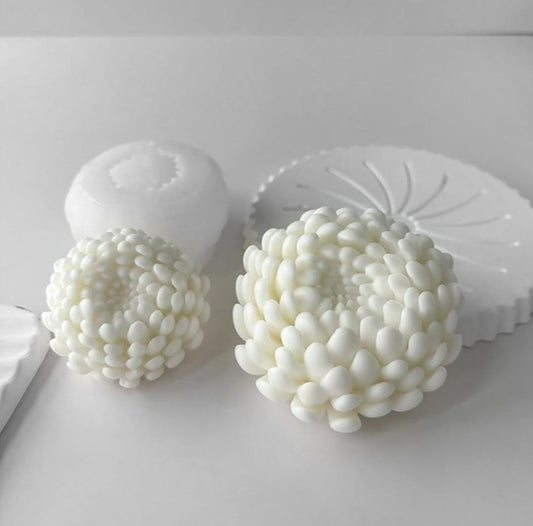 Lyba moulds 3D Chrysanthemum Flower Silicone Mould for Candle Chocolate - Preorder 25th Feb Dispatch - Bakeware India