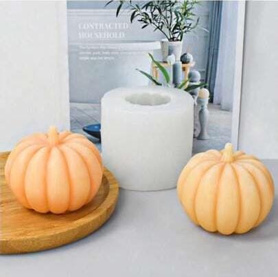 Lyba Moulds 3D Cute Pumpkin Candle Chocolate Silicone Mould - Bakeware India