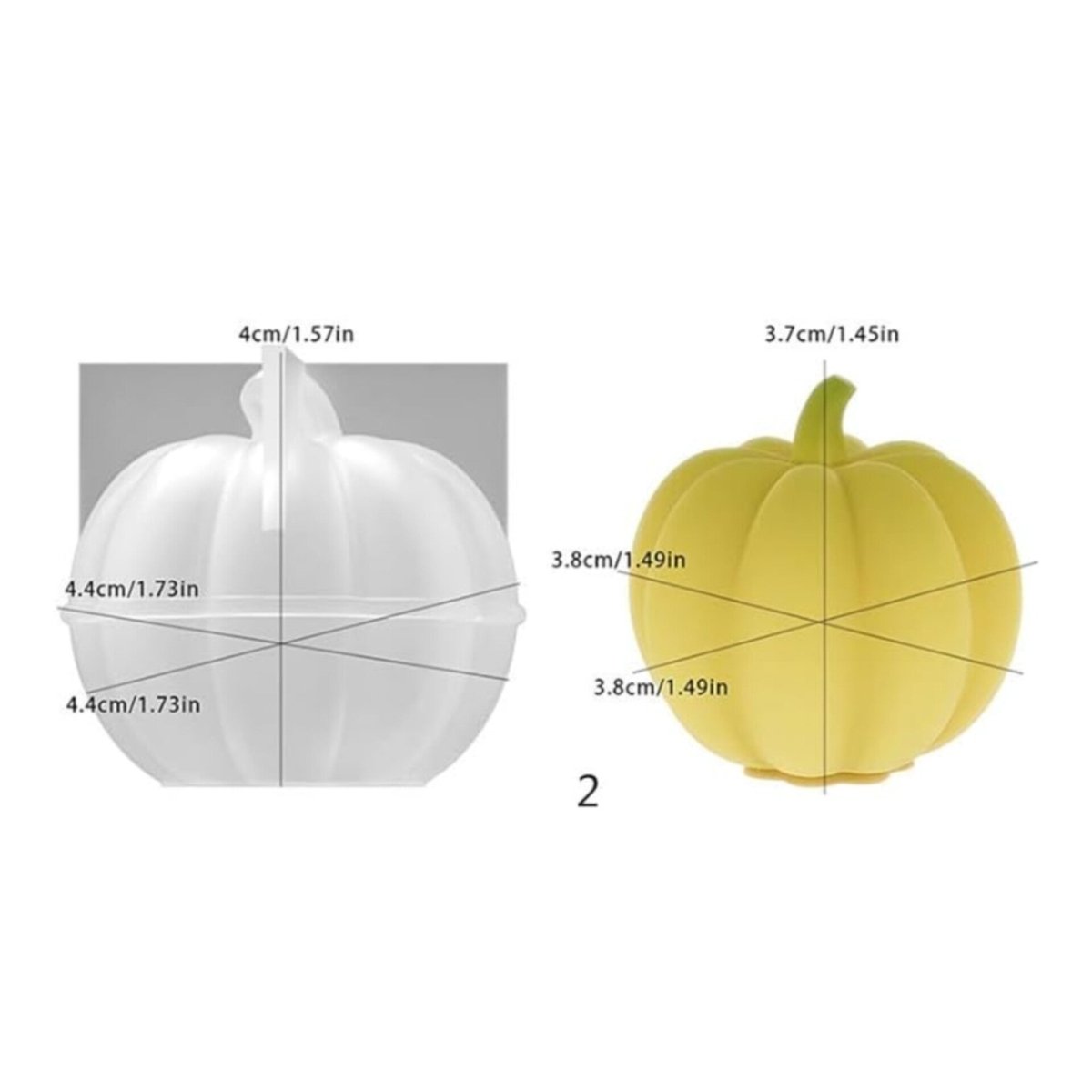 Lyba Moulds 3D Cute Pumpkin Candle Chocolate Silicone Mould - Bakeware India