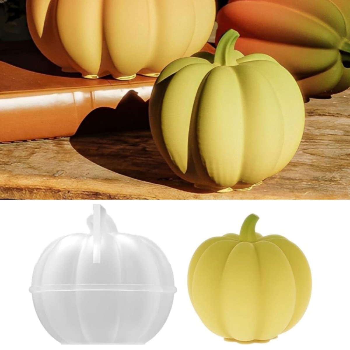 Lyba Moulds 3D Cute Pumpkin Candle Chocolate Silicone Mould - Bakeware India