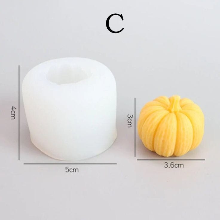 Lyba Moulds 3D Cute Pumpkin Candle Chocolate Silicone Mould - Bakeware India