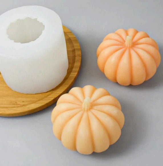 Lyba Moulds 3D Cute Pumpkin Candle Chocolate Silicone Mould - Bakeware India