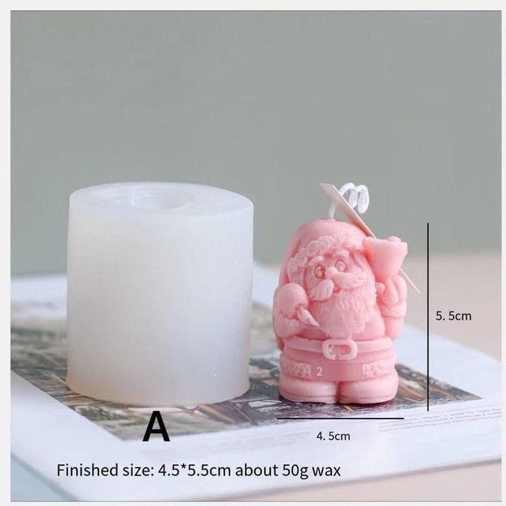 Lyba Moulds 3D Cute Santa Claus Candle Silicone Mould - Bakeware India