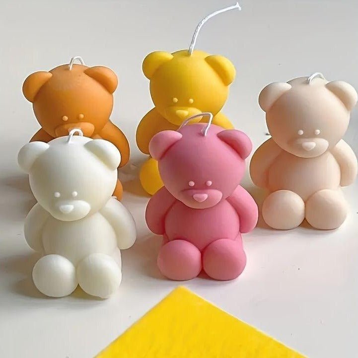 Lyba moulds 3D Cute Teddy Bear Cake Candle Silicone Mould - Bakeware India