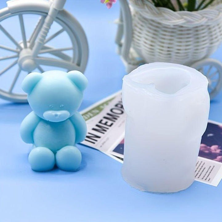 Lyba moulds 3D Cute Teddy Bear Cake Candle Silicone Mould - Bakeware India