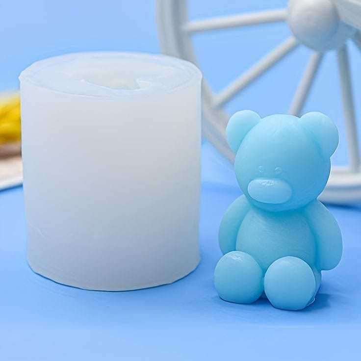 Lyba moulds 3D Cute Teddy Bear Cake Candle Silicone Mould - Bakeware India