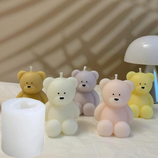 Lyba moulds 3D Cute Teddy Bear Cake Candle Silicone Mould - Bakeware India