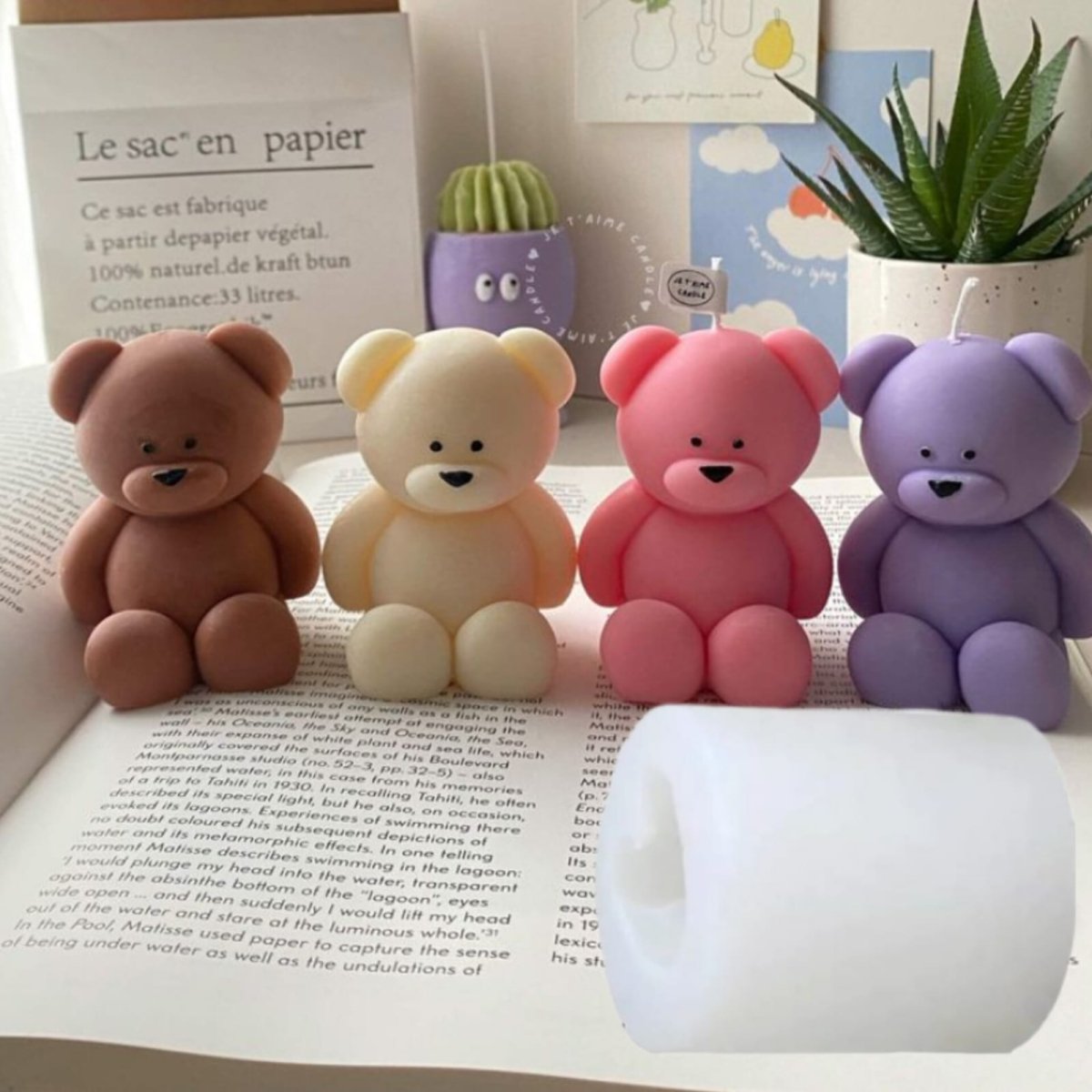 Lyba moulds 3D Cute Teddy Bear Cake Candle Silicone Mould - Bakeware India