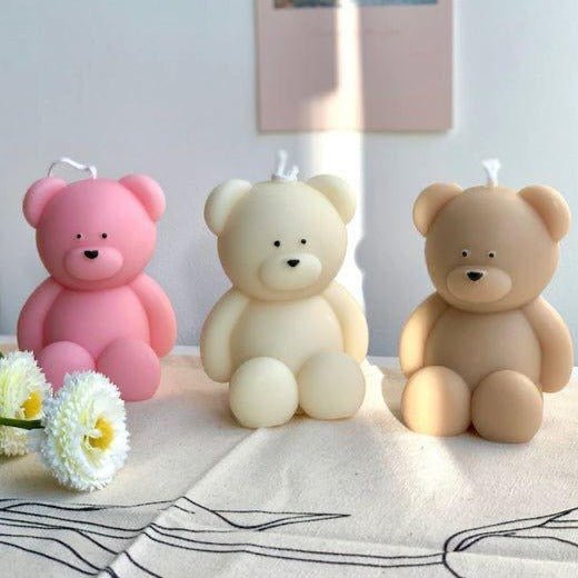 Lyba moulds 3D Cute Teddy Bear Cake Candle Silicone Mould - Bakeware India