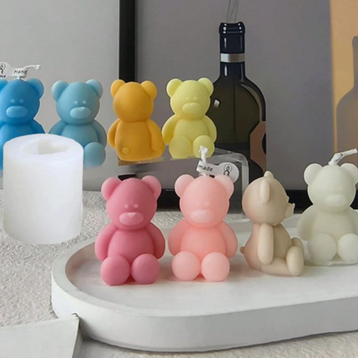 Lyba moulds 3D Cute Teddy Bear Cake Candle Silicone Mould - Bakeware India