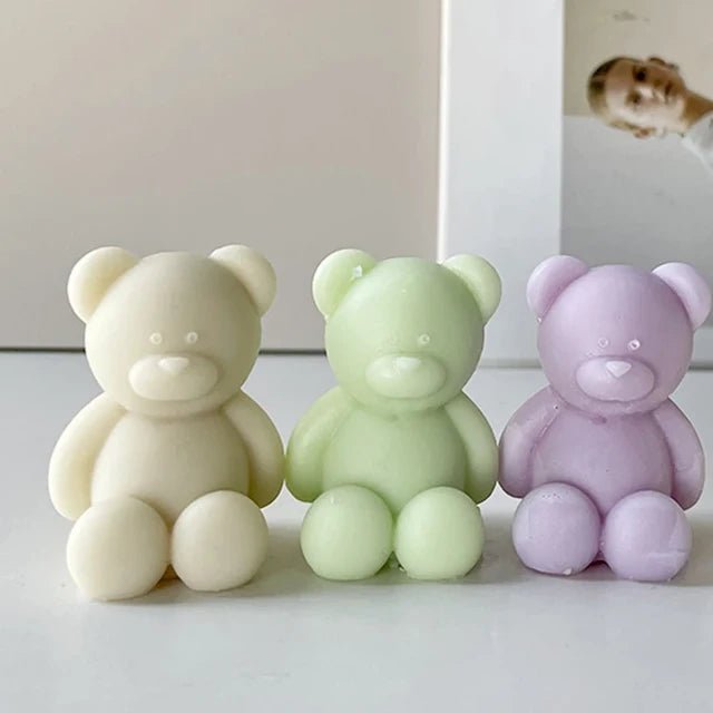 Lyba moulds 3D Cute Teddy Bear Cake Candle Silicone Mould - Bakeware India